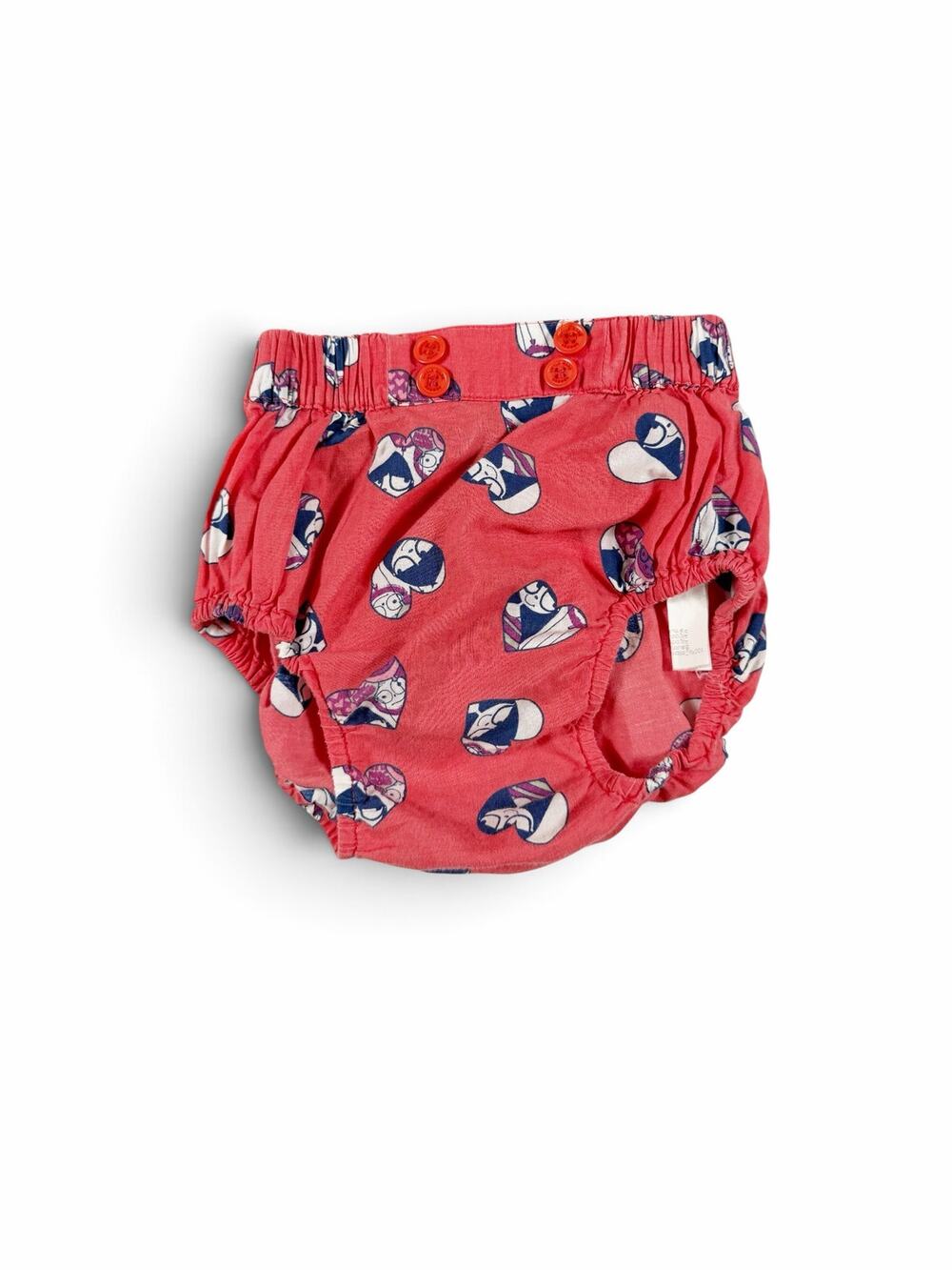 Little Marc Jacobs Bloomer Shorts Heart Doll Print Coral 18 Months